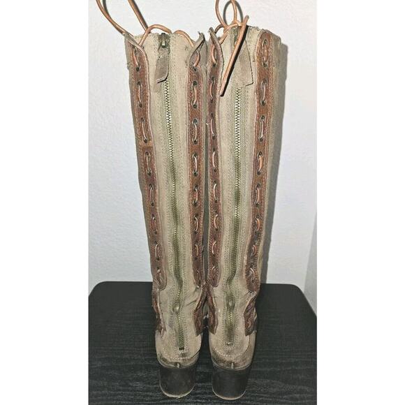 Nine West Vintage America Collection Suede Knee High Size 9 M Brown Rear Zip - Picture 8 of 16